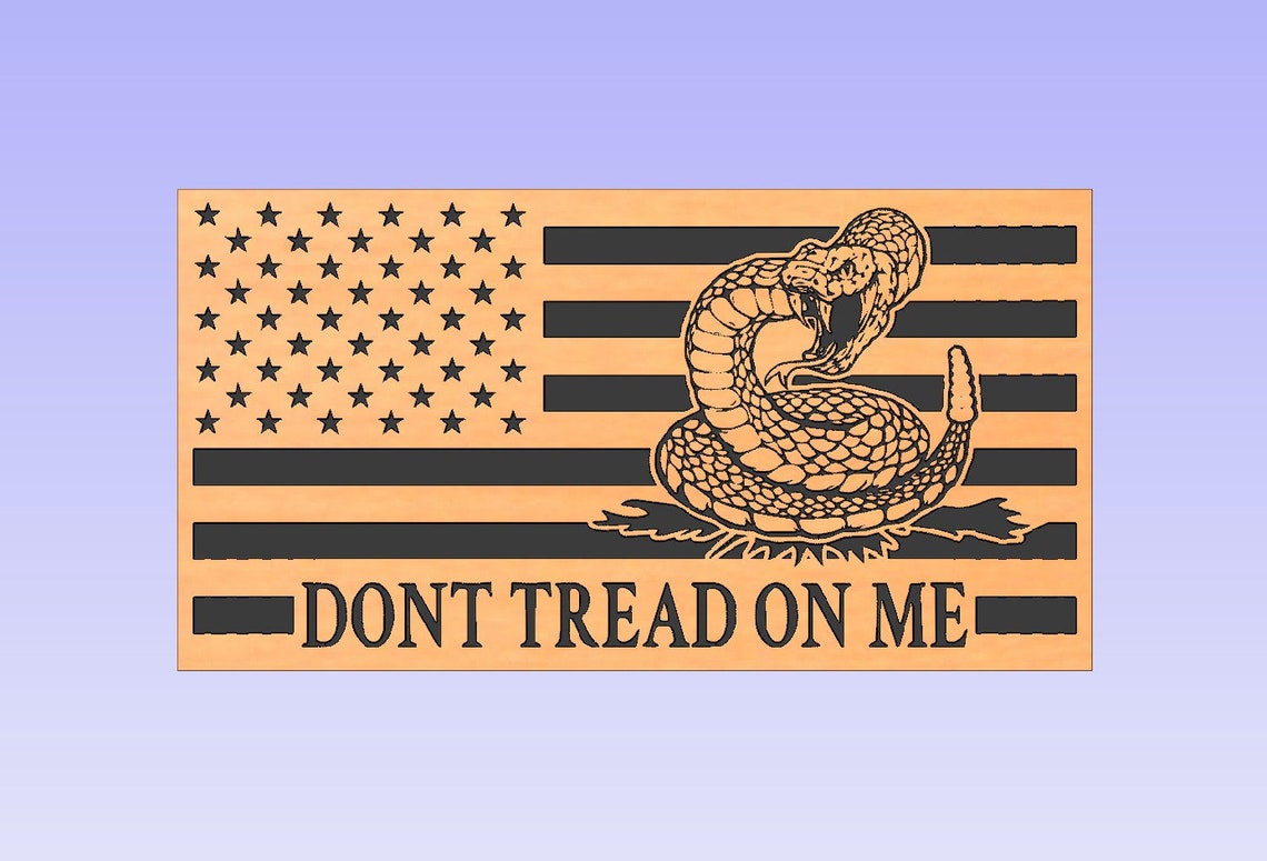 Dont Tread on Me Dxf (cnc) and Png (laser) Files - Etsy