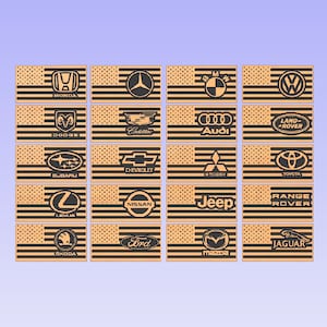 Car Logo DXF Bundle (for CNC or Laser Lightburn Software)