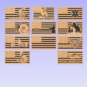 flag bundle dxf file (cnc svg file)(for CNC or Laser Lightburn Software)cnc file laser file