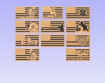 flag bundle dxf file (cnc svg file)(for CNC or Laser Lightburn Software)cnc file laser file