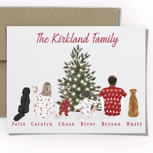 Personalized Family Christmas Cards With Dog, FOLDED Cards, Custom Family of 4  Christmas Cards, Personalized Christmas, Big Brother