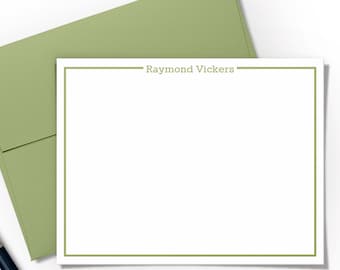 Personalized stationery, Personalized Thank you cards, Business Stationery for Men, Personalized Notecards for men