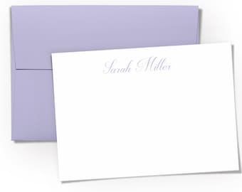 Personalized Note Cards Stationery Set, Custom Ink Colors