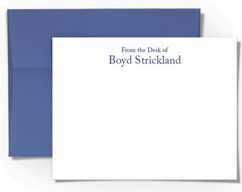Personalized Stationery for Men, Custom Note Cards, Graduation Gift