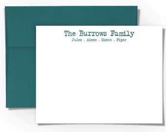Personalized Stationery for Family, Monogram Note Cards for Ladies, Custom Monogram for Mom, Stationary Gift for women, Thank You Cards