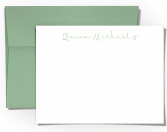 Personalized Note Card Set, Monogram Stationery for Women