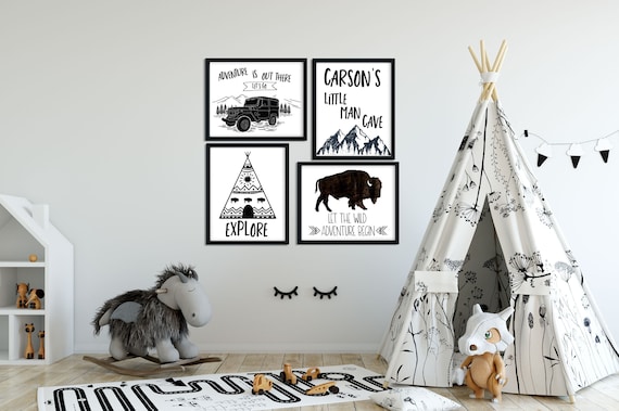 camping themed baby room