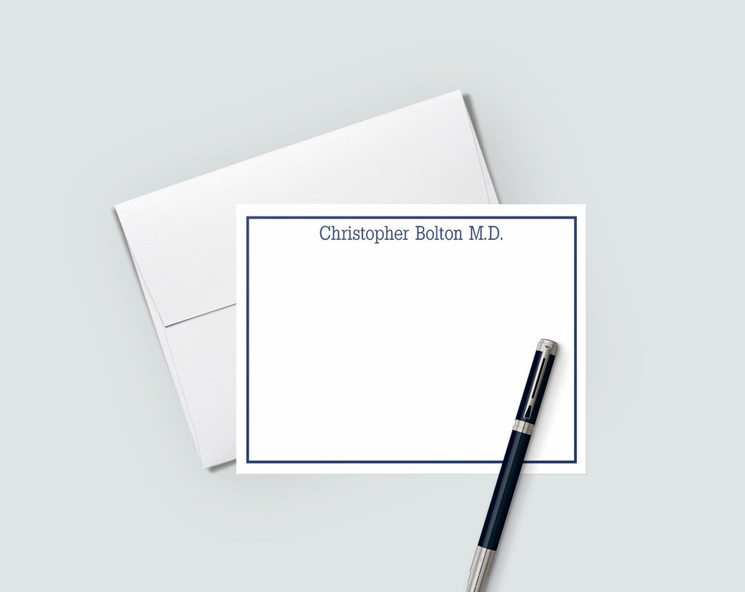 Personalized Stationery for Men: Custom Note Card Set - Etsy