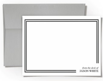 Personalized Stationery Set, Custom Note Cards, Professional Stationery
