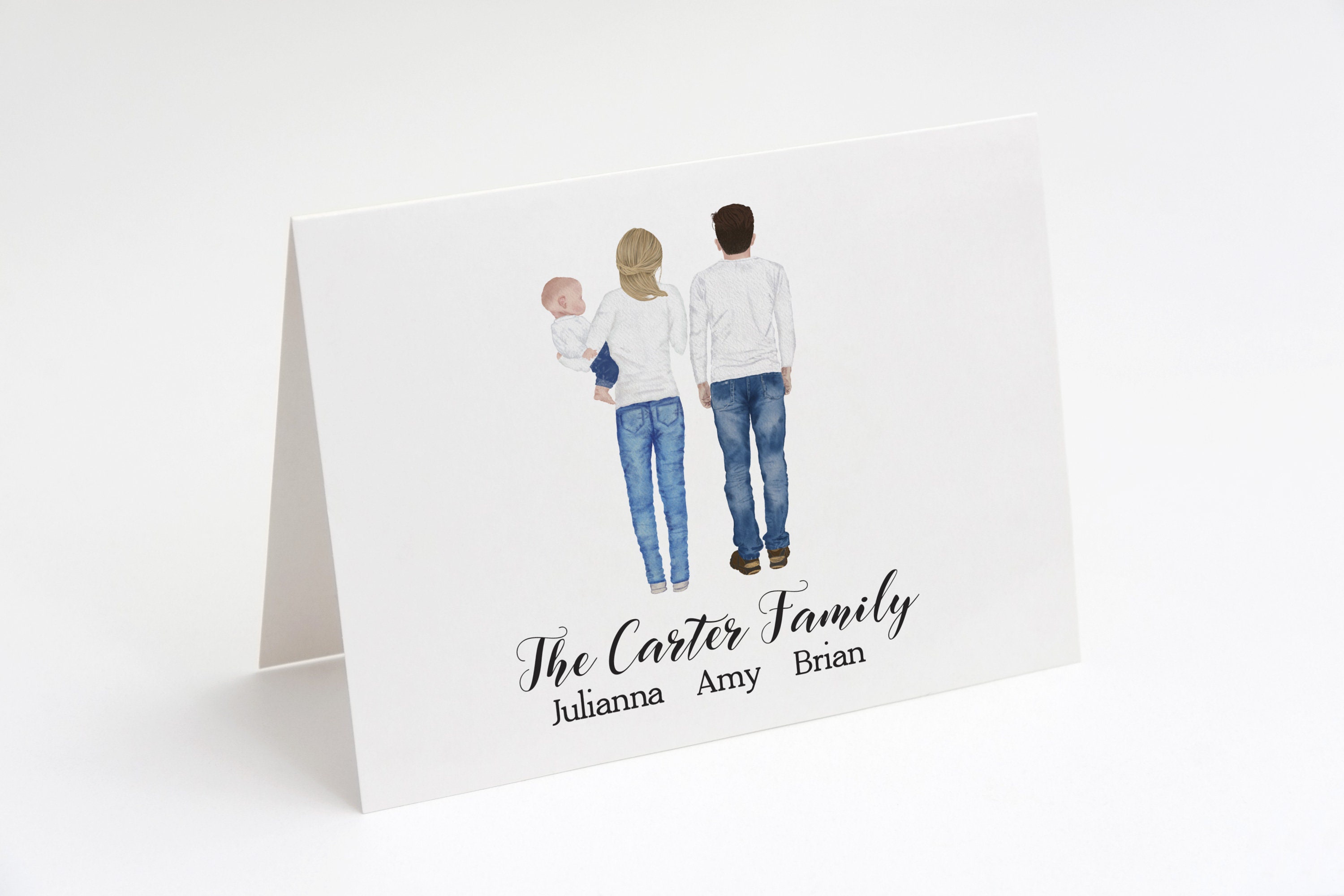 Personalized Family Stationary Custom Family Note Cards New Etsy
