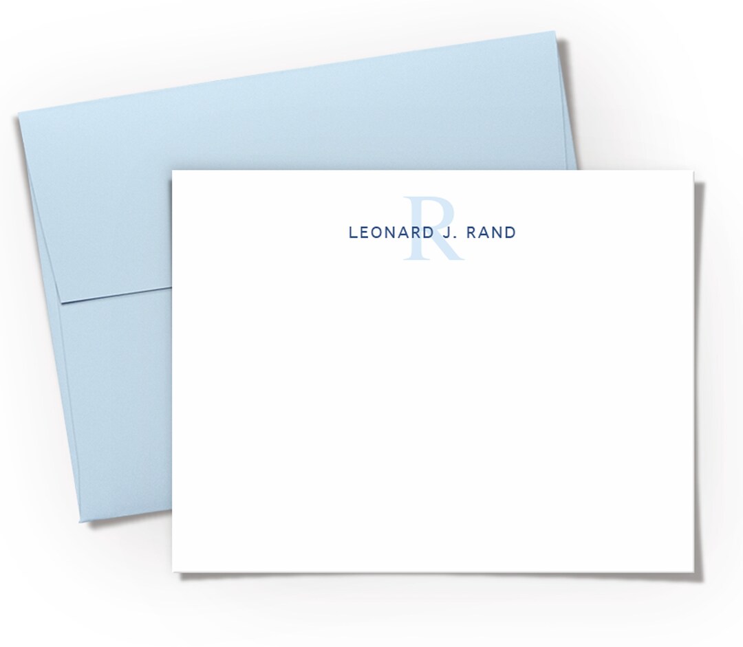 Personalized Stationery Note Card Set - Custom Professional Thank You ...