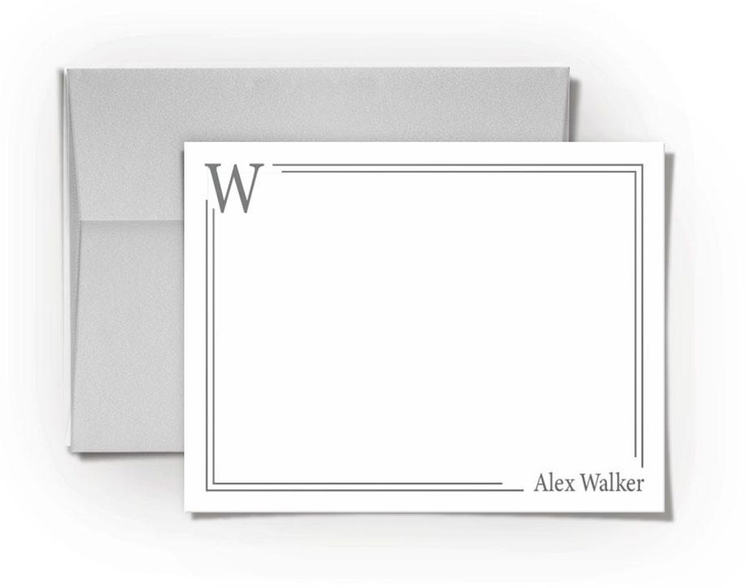 Personalized Stationery for Men, Custom Note Cards With Envelopes ...