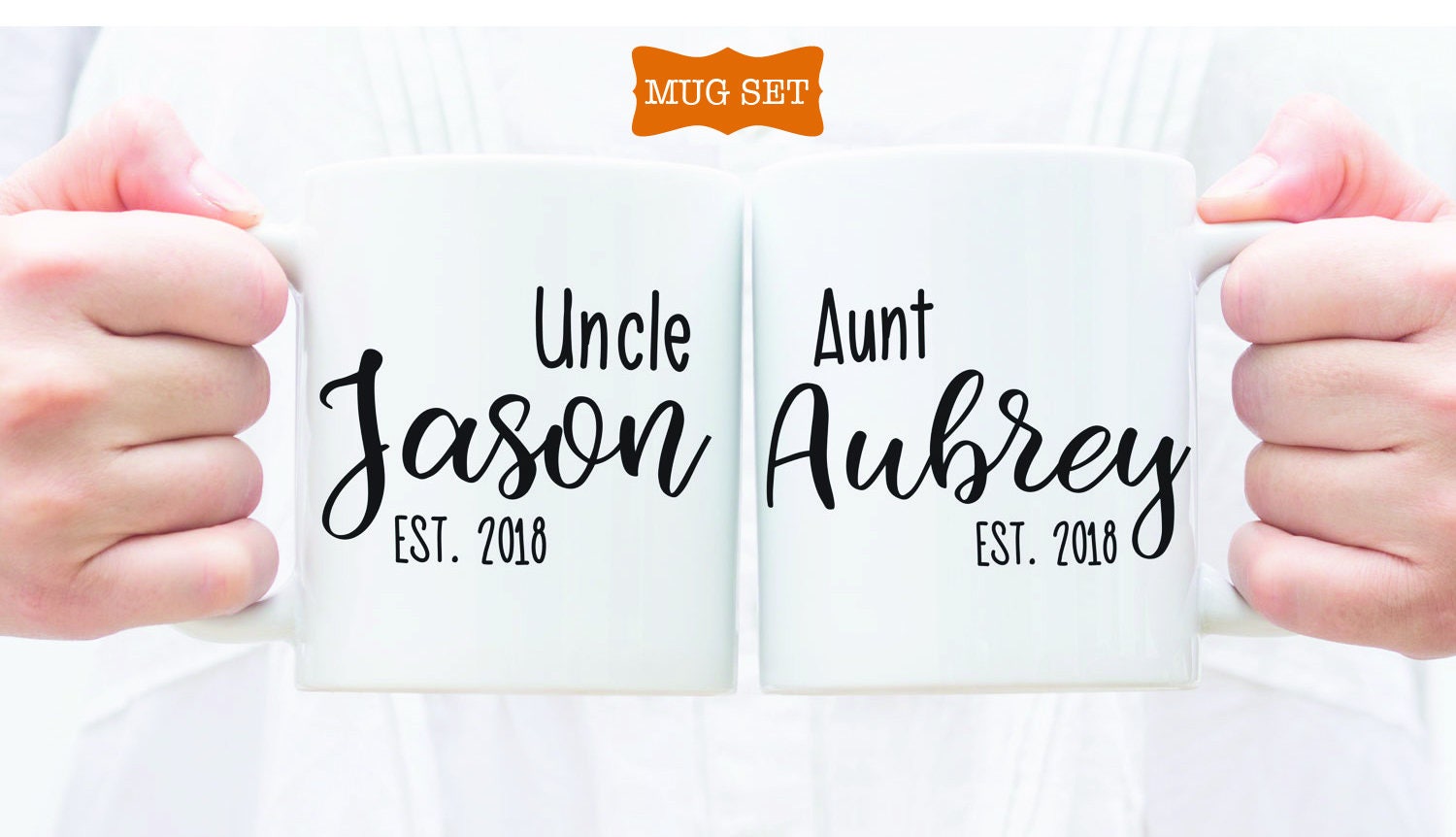 Aunt and Uncle Pregnancy announcement Mug Set Baby Reveal | Etsy