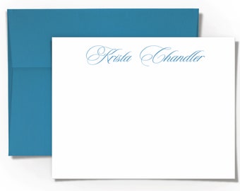 Personalized Note Cards, Custom Monogram Stationery for Women