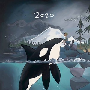 2020 Wall Art Calendar 18 x 12" - Orca Cover