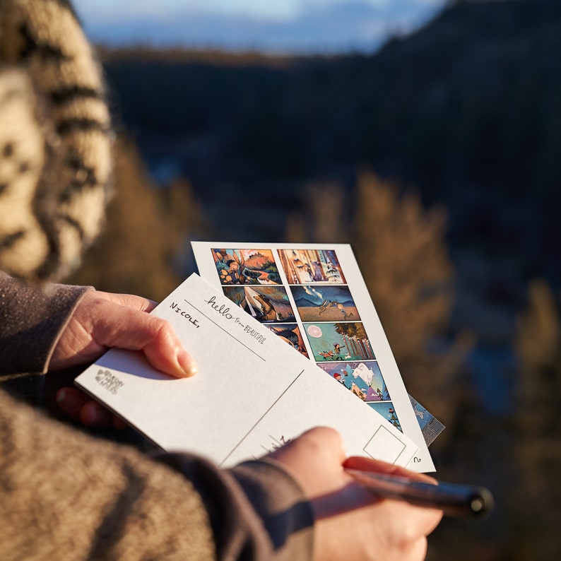 Illustrated Postcard Book Vol 1 Ten Cards hello From Etsy