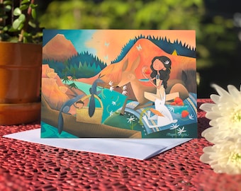 Blank card- Greeting card- Picnic (Design 66)