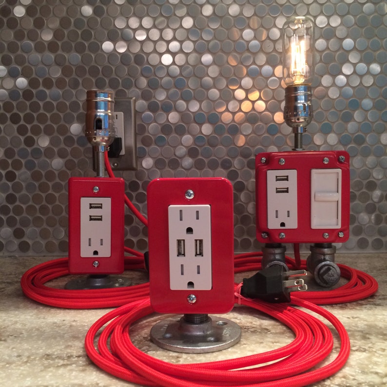 Red USB Power Charging Station - Etsy