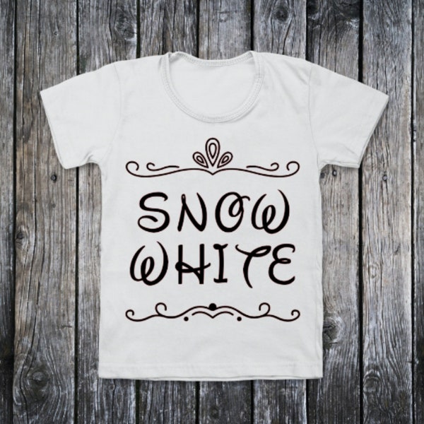Snow White Inspired Costume Shirts SVG Cut File Silhouette Cricut Print File Halloween Outfit Digital Instant Download