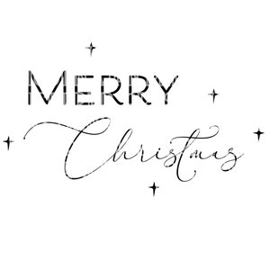 Merry Christmas Holiday Saying Stars Twinkle Simple Minimalistic Printable SVG Cut File Silhouette Cricut Print File