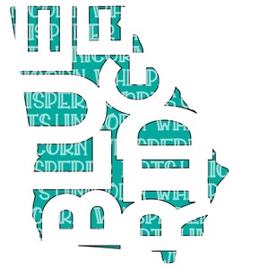 Blue Ridge Georgia state outline sideways Mountain Word North GA SVG Cut File Silhouette Cricut Print File