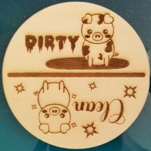 Clean and Dirty Cute Pig Dishwasher Magnet Sticker SVG Cut File ...