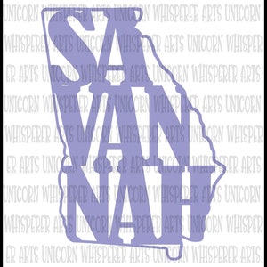 Savannah Georgia state outline border word art SVG Cut File Silhouette Cricut Print File Instant Digital Download