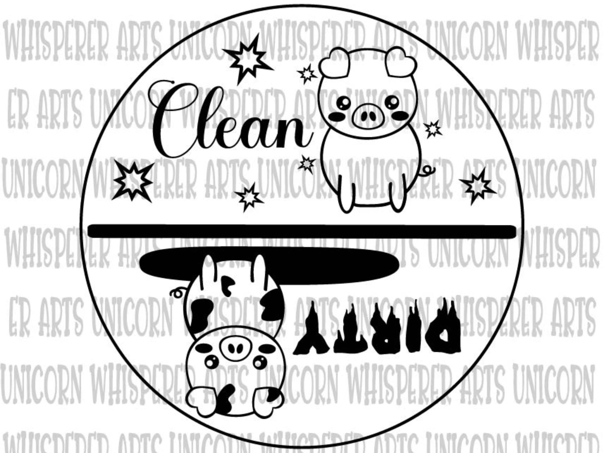 2Pack Dishwasher Magnet Clean Dirty Sign,Funny Fans Lovers Merchandis Clean  and Dirty Magnet,Reversible Dish Washer Sign,Funny Magnets,Funny Fan Gifts