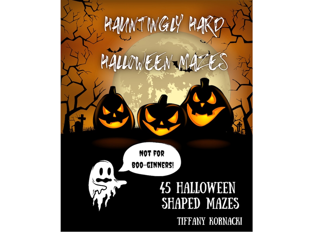 Hauntingly Hard Halloween Mazes Printable 45 Mazes Mazes for Teens ...