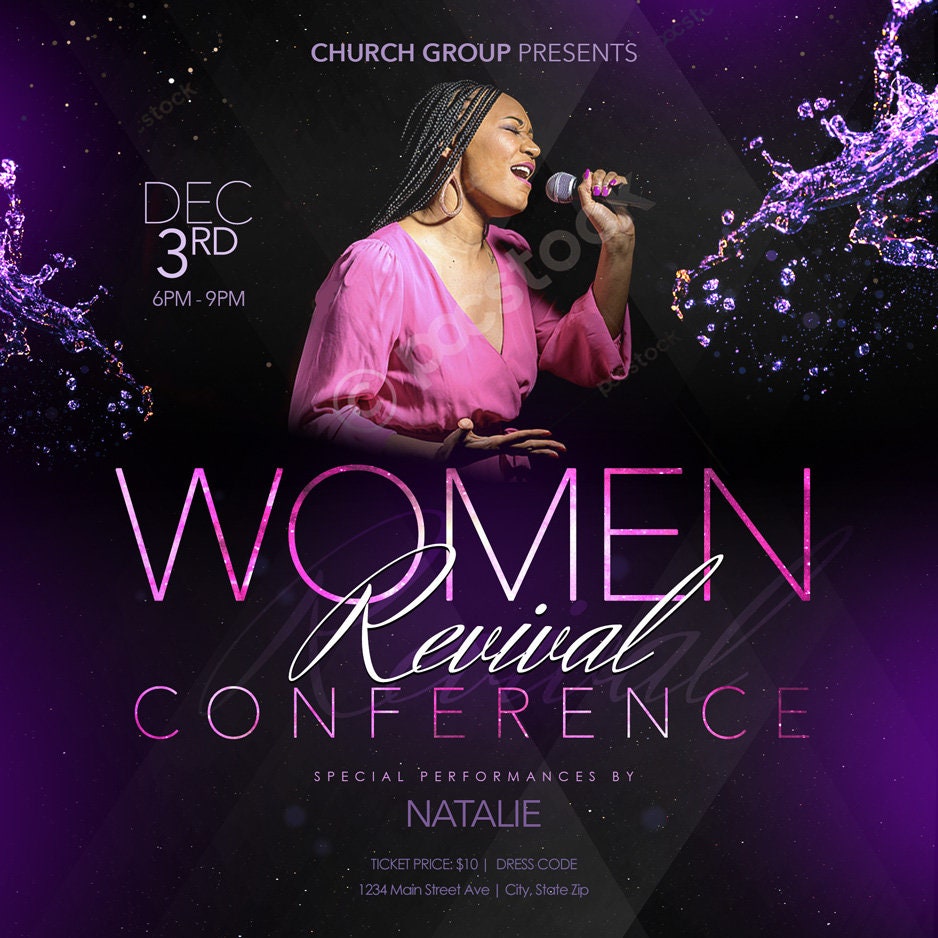 Women Church Conference Flyer, image size:938x938