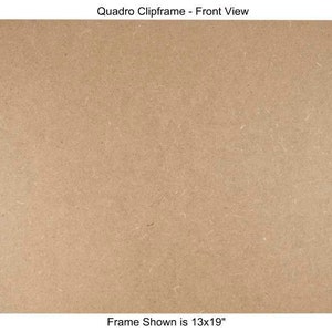 May include: A brown wood picture frame with a simple design. The frame is 13 inches by 19 inches.