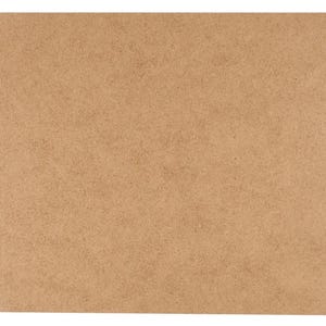May include: A rectangular piece of light brown medium-density fibreboard with a textured, granular surface. The board features four small, silver-coloured metal clips attached to the corners, securing the edges of the flat, pressed wood panel.