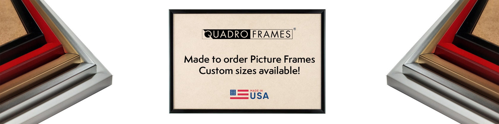 Quadro 8x12 Inch Borderless Clip Frame – Contemporary Picture Frame – Made In USA