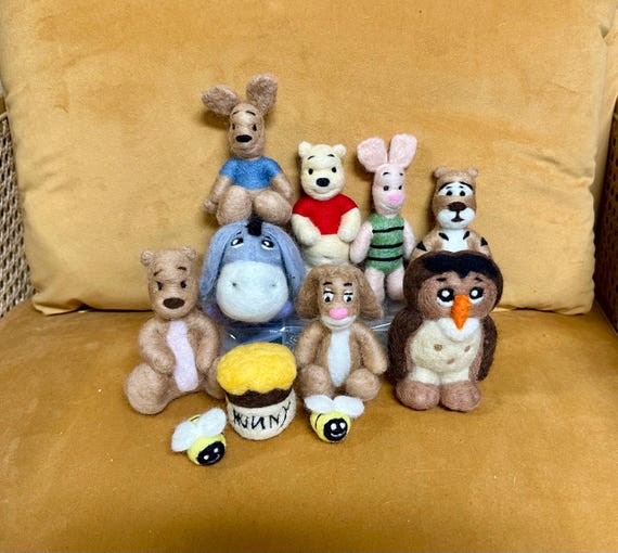 Needle Felted Pooh and Friends: Handmade Decoration
