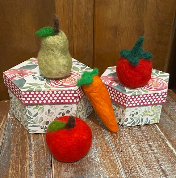Needle Felted Wool Fruits & Veggies: Handmade Home Decor