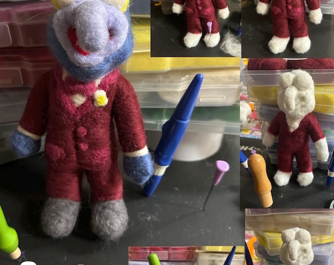 Custom Needle Felted Character: Handmade Wool Decoration