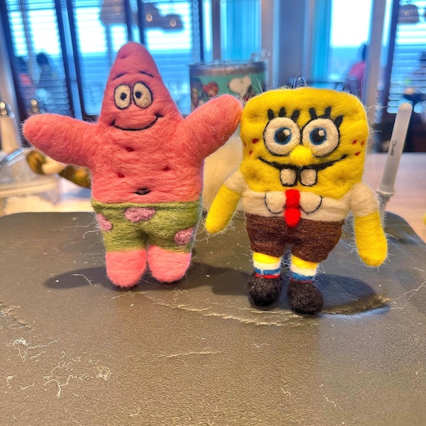 Naaldvilt, personages uit de jaren 80, speelgoed uit de jaren 90, handgemaakte pop, tekenfilmfans