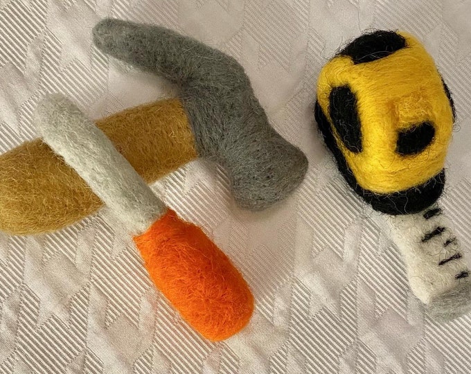 Needle Felted Tool sets, Tool Set, Newborn Construction Set, Felted tool prop