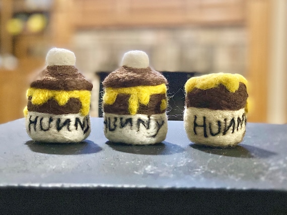 Needle Felted Honey Pot & Bee: Newborn Photo Prop