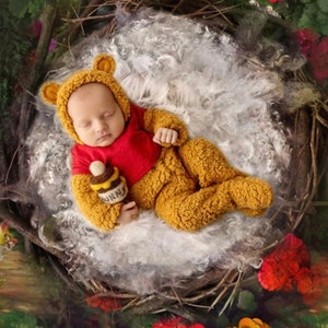 Needle Felted Honey Pot & Bee: Newborn Photo Prop