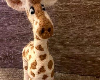 Needle Felted Zoo Animals, Felted Elephant, felted Tiger, felted Lion, felted Ape, Felted Giraffe, felted monkey, Felted Bear