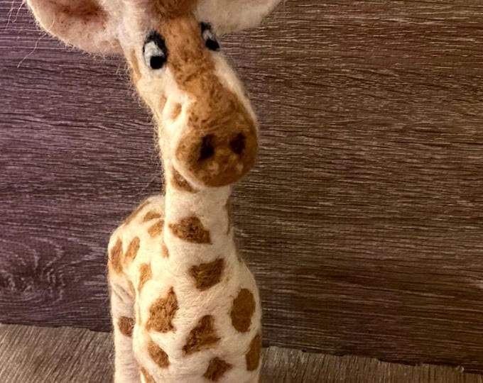 Needle Felted Zoo Animals, Felted Elephant, felted Tiger, felted Lion, felted Ape, Felted Giraffe, felted monkey, Felted Bear