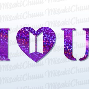 BTS - I Purple You | Borahae - Vinyl Sticker Decal for Cars, Windows, Drink Flasks, Laptops