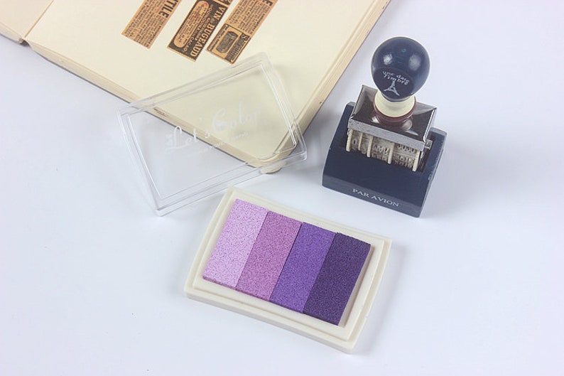 Let's Color 6 colors fast dry Ink Pads for Fingerprints Etsy