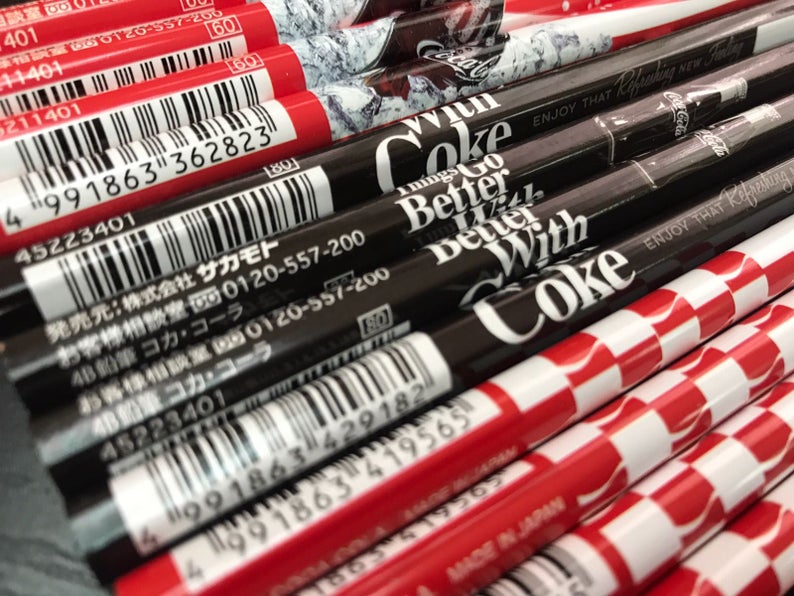 Japan Pencil Coca-Cola Coke collections Limited edition Made in Japan 4 style 4 pencils total 4 pencils