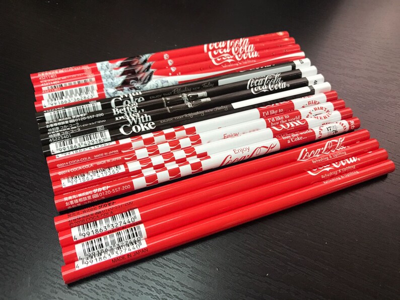 Japan Pencil Coca-Cola Coke collections Limited edition Made in Japan 4 style 4 pencils total 4 pencils