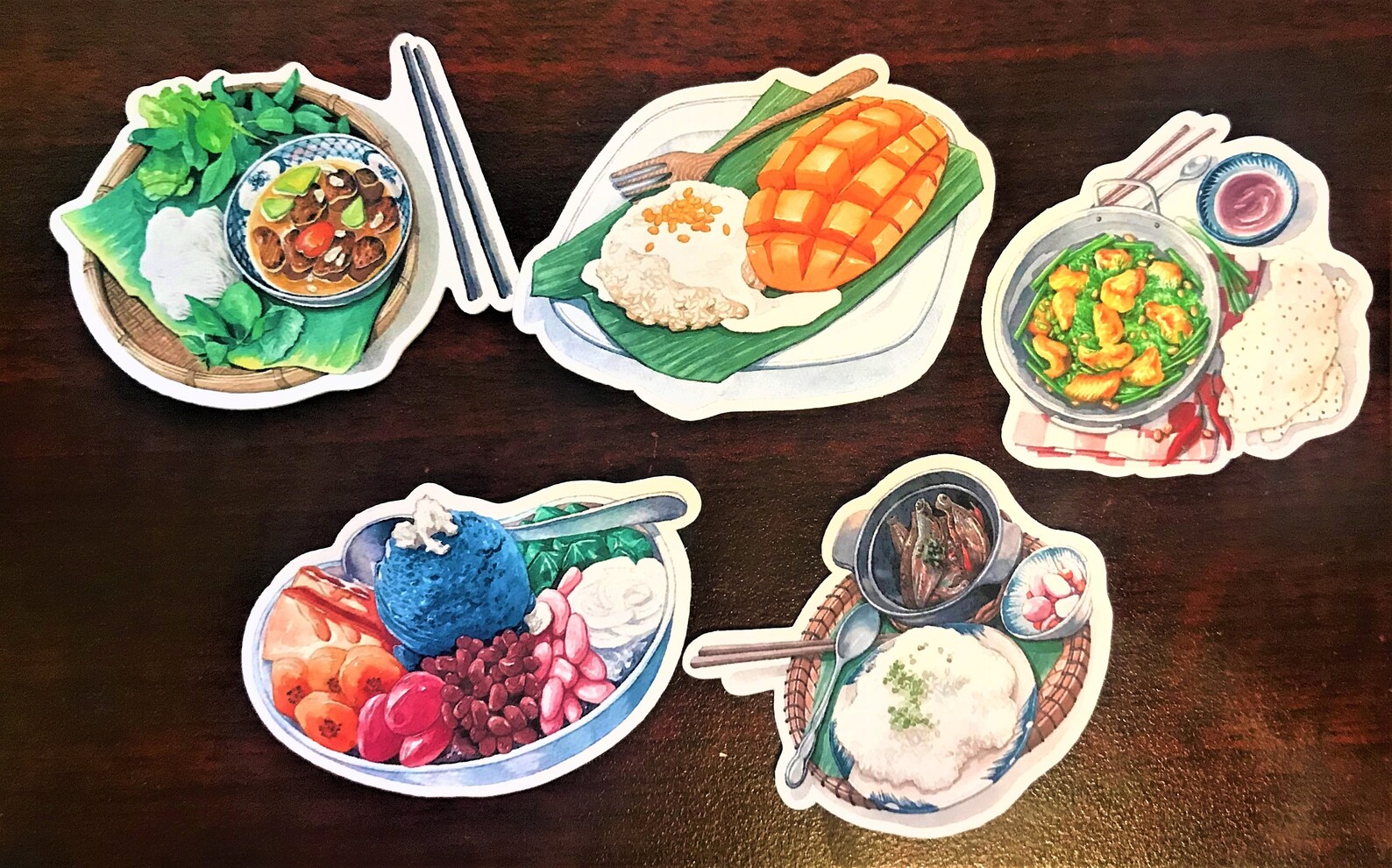 Asian Food Stickers (random 3 Pack) - Etsy