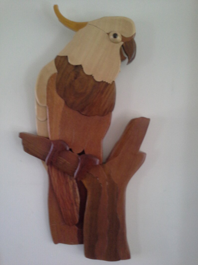 Australian Woodwork Intarsia Cockatoo Etsy Australia