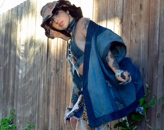 Gender-Neutral Denim Kimono