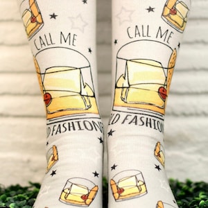 Call Me Old Fashioned, Cute Gift Idea, Funny Colored Socks, Novelty Socks, Stocking Stuffer, Unisex Socks